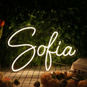 Sofia Yellow Neon Sign