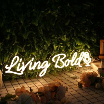 Living Bold Yellow Neon Sign
