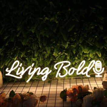 Living Bold Yellow Neon Sign