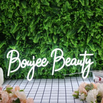 Boujee Beauty White Neon Sign