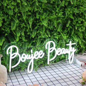 Boujee Beauty White Neon Sign