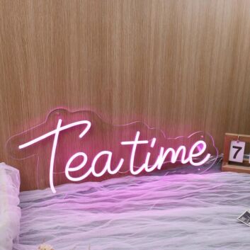 Teatime Purple Neon Sign