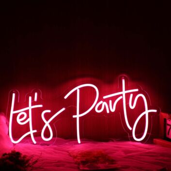 Let&#039;s Party Red Neon Sign