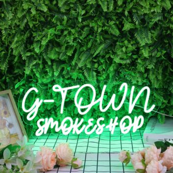 G-Town Smoke Shop Custom LED Neon Sign