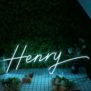 Henry Blue Neon Sign