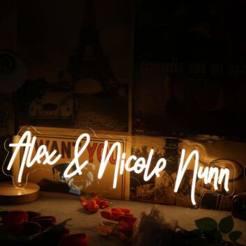 Alex And Nicole Nunn Yellow Neon Sign