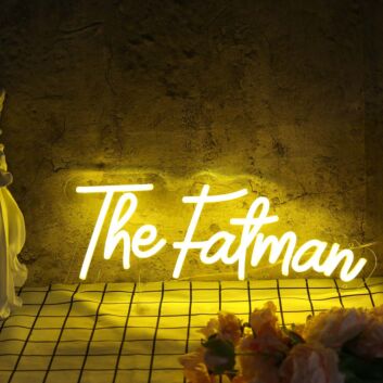 The Fatman Yellow Neon Sign