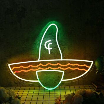 Mexico Sombrero Hat Custom Neon Sign