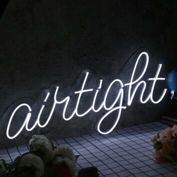 Airtight White Neon Sign