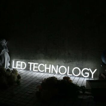 LED Technology White Neon Sign