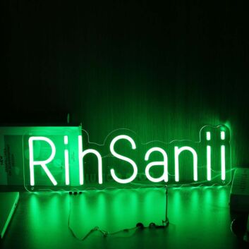 RihSanii Green Neon Sign