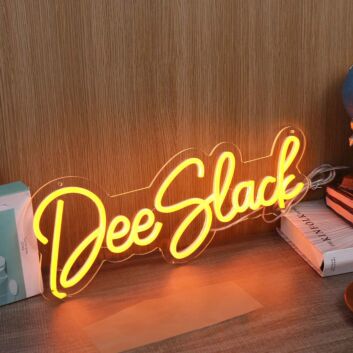 Dee Slack Yellow Neon Sign