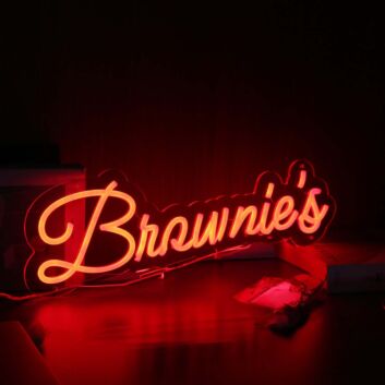 Brownie&#039;s Red Neon Sign