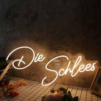 Die Schlees Yellow Neon Sign