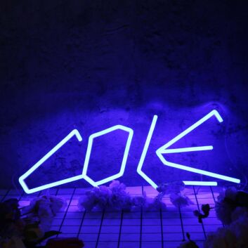 Cole Blue Neon Sign