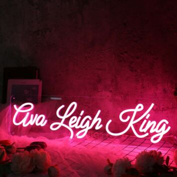 Ava Leigh King Red Neon Sign