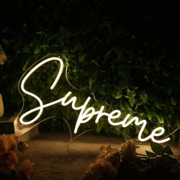 Supreme Yellow Neon Sign