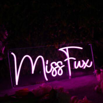 Miss Fux Purple Neon Sign