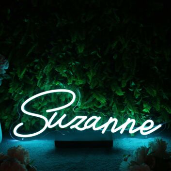Suzanne Blue Neon Sign