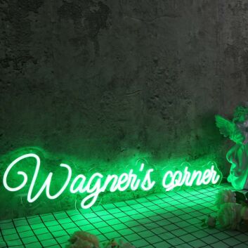 Wagener&#039;s corner Green Neon Sign