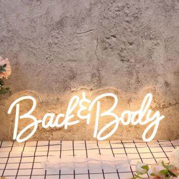 Back And Body Yellow Neon Sign