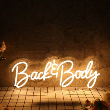 Back And Body Yellow Neon Sign