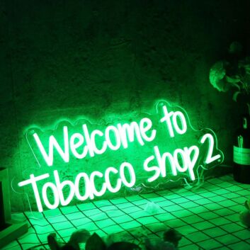 Welcome to Tobacco Shop 2 Custom LED Neon Sign