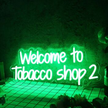 Welcome to Tobacco Shop 2 Custom LED Neon Sign