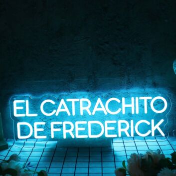 El Catrachito De Frederick Blue Neon Sign