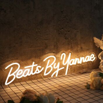 Beats By Yannae Yellow Neon Sign