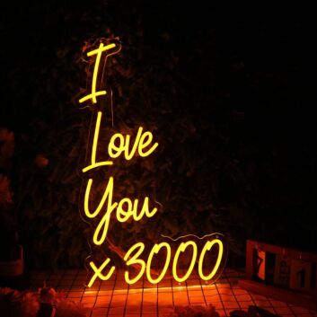 I Love You 3000 Orange Neon Sign