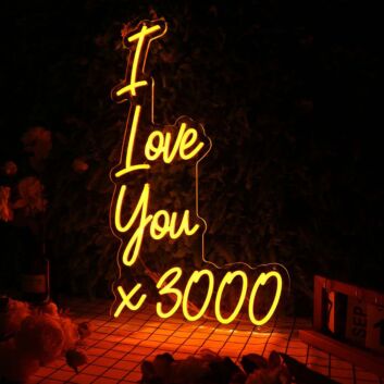 I Love You 3000 Orange Neon Sign