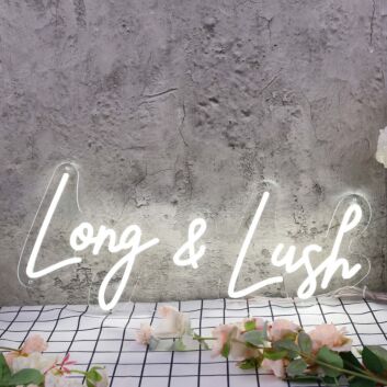 Long And Lash White Neon Sign