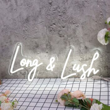 Long And Lash White Neon Sign