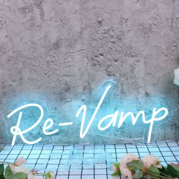 Re-Vamp Blue Neon Sign