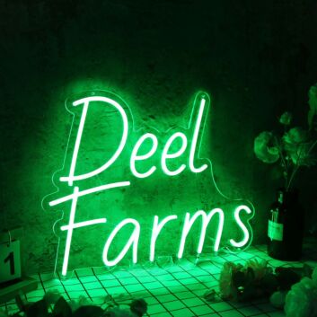 Deel Farms Green Neon Sign