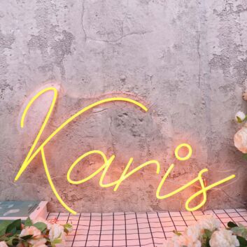 Karis Orange Neon Sign
