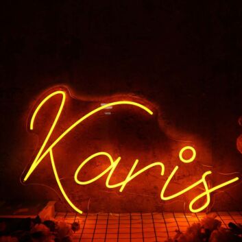 Karis Orange Neon Sign