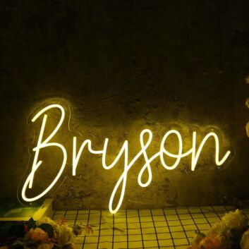 Bryson Yellow Neon Sign