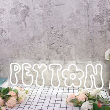 Peyton White Custom Neon Sign