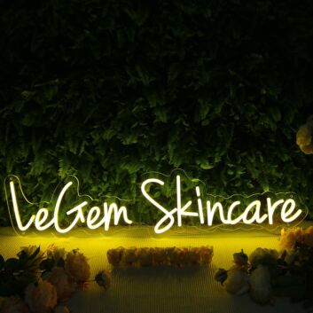 LeGem Skincare Yellow Neon Sign