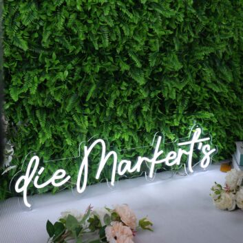 Die Markert&#039;s White Neon Sign