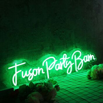 Fuson Party Barn Green Neon Sign