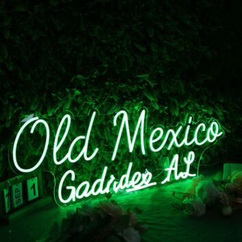 Old Mexico Gadsden AL Green Neon Sign