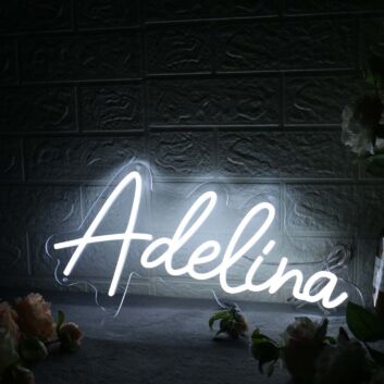 Adelina White Neon Sign