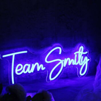 Team Smity Blue Neon Sign