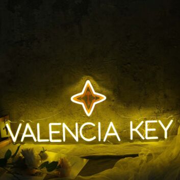 Valencia Key Yellow Neon Sign
