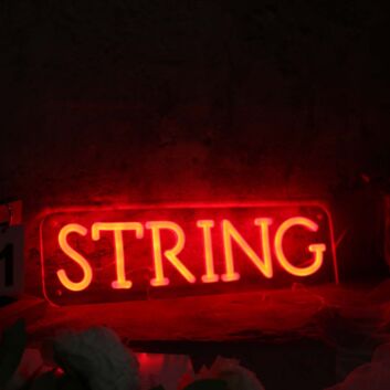 String Red Neon Sign