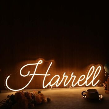 Harrell Yellow Neon Sign