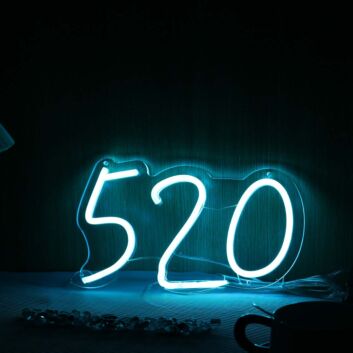 520 Blue Neon Sign